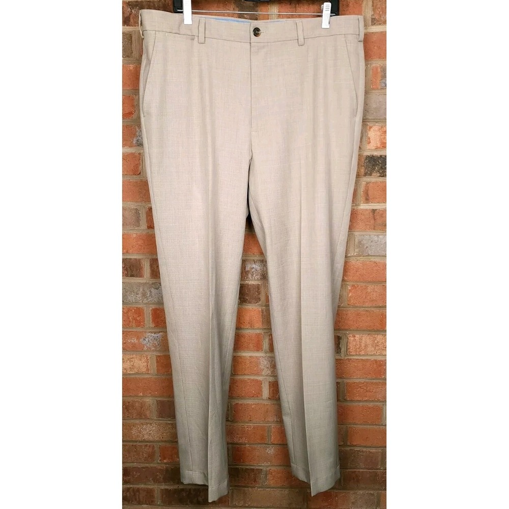 Brooks Brothers St Andrews Links Mens Size 38 X 32 Beige Golf Pants Flat Front